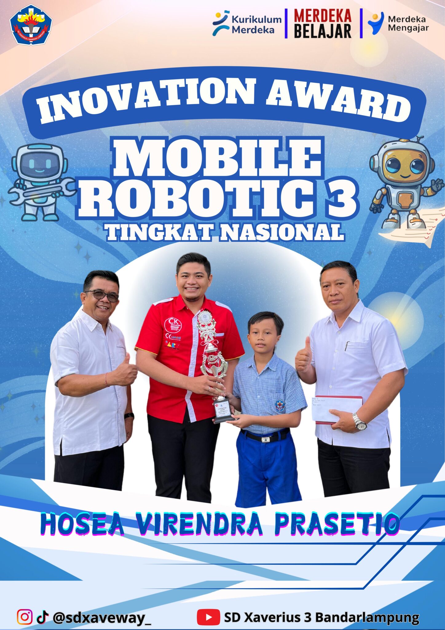 Dua Siswa Xaveway Raih “INNOVATION AWARD” dalam Global Robotics Games 2024 dengan Proyek Automatic Lego Sink